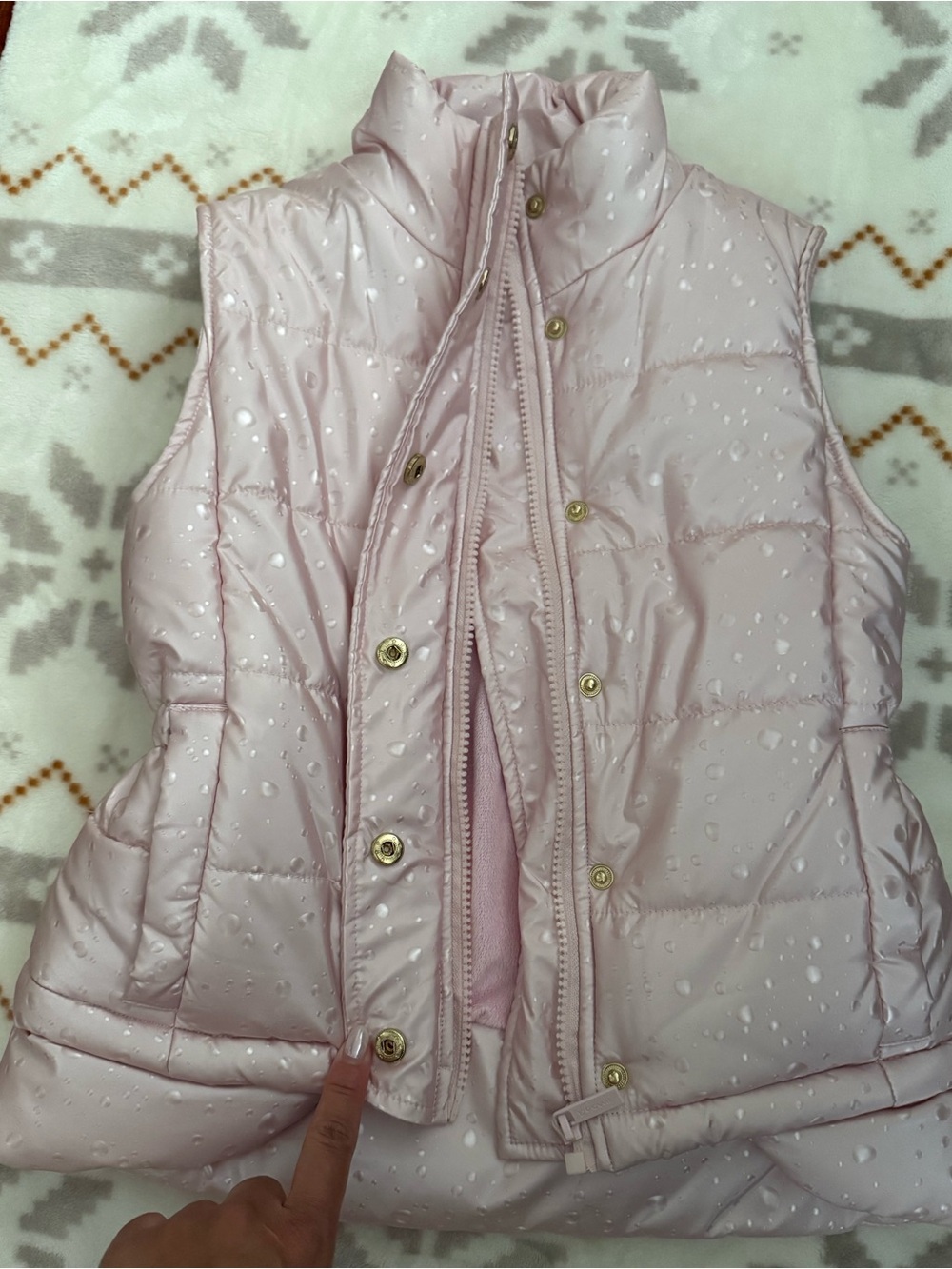 IMOGA Peony Pink Girls Vest with Rainy Dots Girls' Sz. 7 🌸✨ - Picture 2 of 5